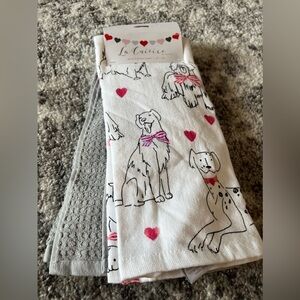 La Cuisine By Kassatex French Bulldog Kitchen Towel Set